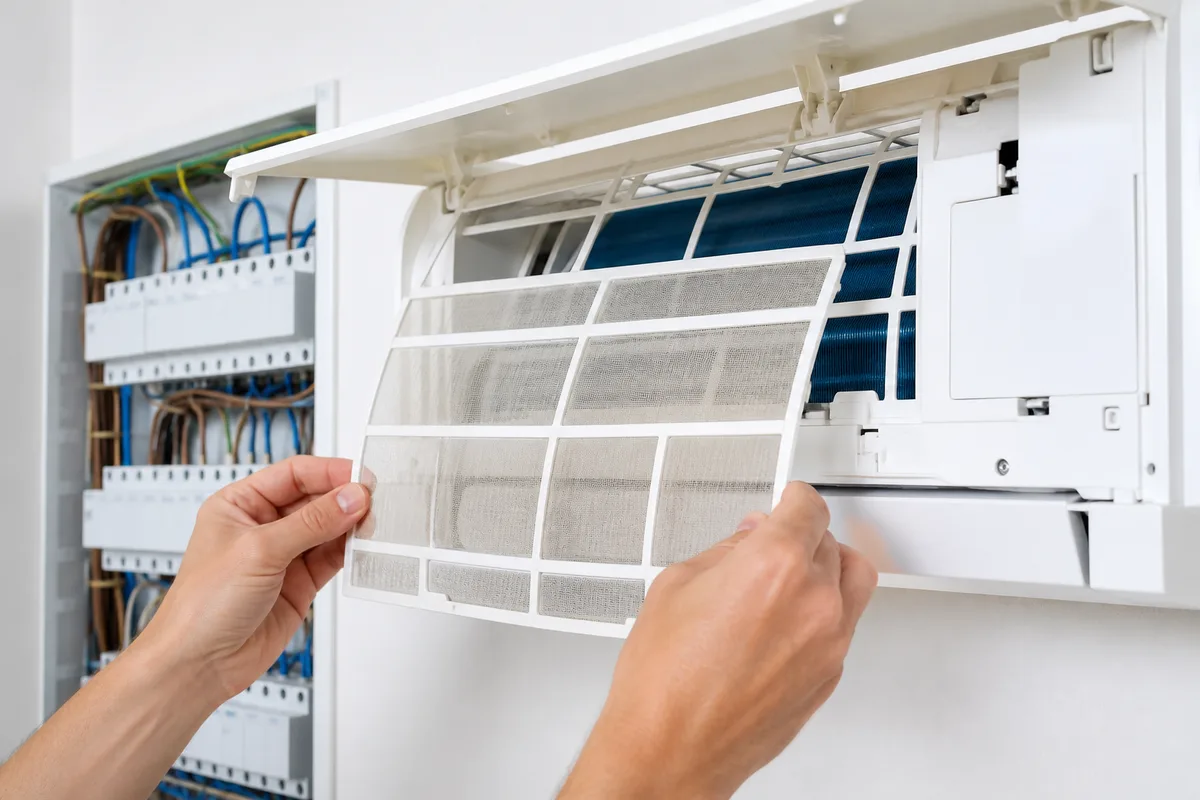 Nettoyage des filtres d&rsquo;une unité intérieure de climatisation murale